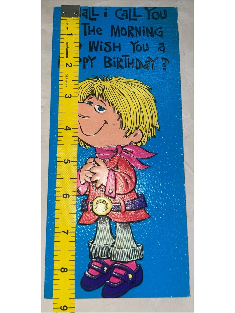 Vintage 1969 Happy Birthday Card (Handmade Envelope)